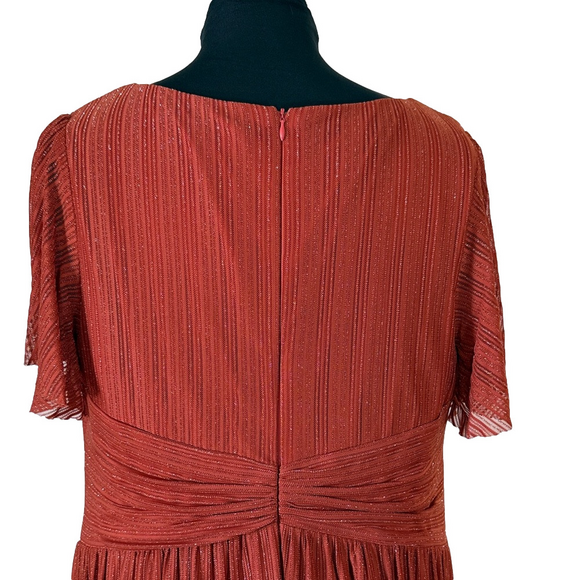 Ever Pretty Rust Orange Pleated Empire Waist Maxi Dress SKU1474 - Picture 7 of 10